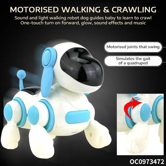 Popular Plastic Battery Operated Animals Walking Electronic Robot Dog Model Light Music Toys Dog for Kids