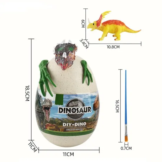 Assembling Toy Dinosaur Model Educational Handmade Graffiti Craft Toy Color Dinosaur Parts Plaster Paint Game Boy Toy