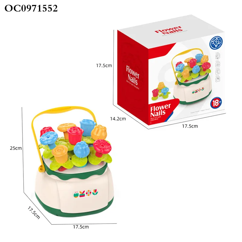 Wholesale Educational Montessori Flower Building Blocks Popular DIY Toy