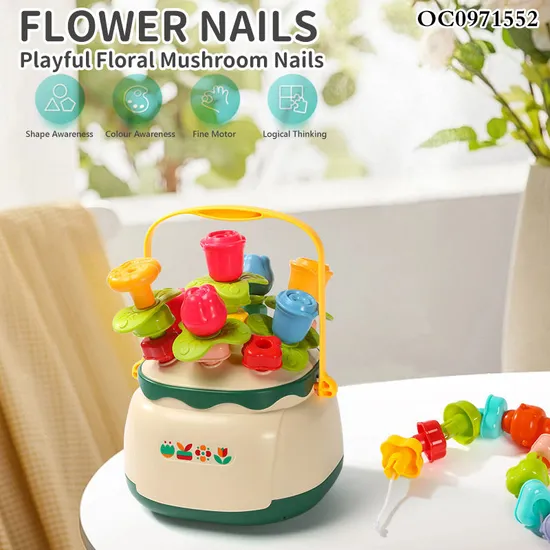 Wholesale Educational Montessori Flower Building Blocks Popular DIY Toy