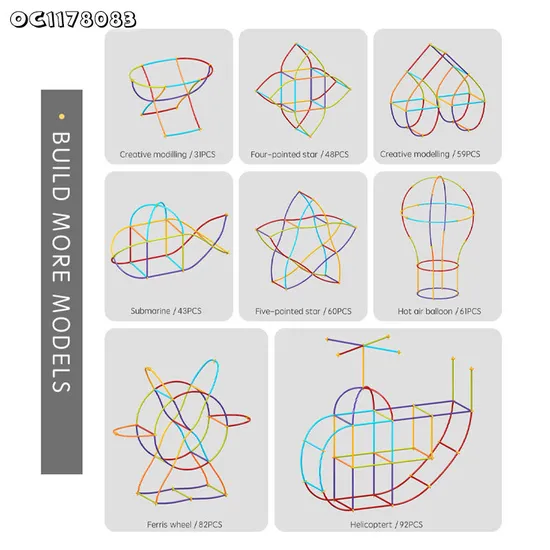 Wholesale Montessori Plastic Soft Connect Construction Building Block Creative Play Toys for Kid