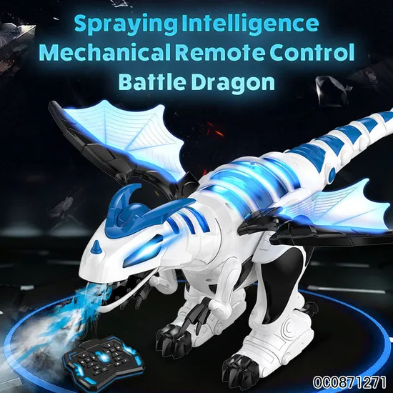 Wholesale Remote Control Walking LED RC Dinosaur Robot Battle Toy with Mist Spray