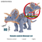 Dinosaur Theme Gifts Infrared Remote Control Model Simulation Walking RC Dinosaurs Light up Toy for Kids Triceratops Toy with Sound