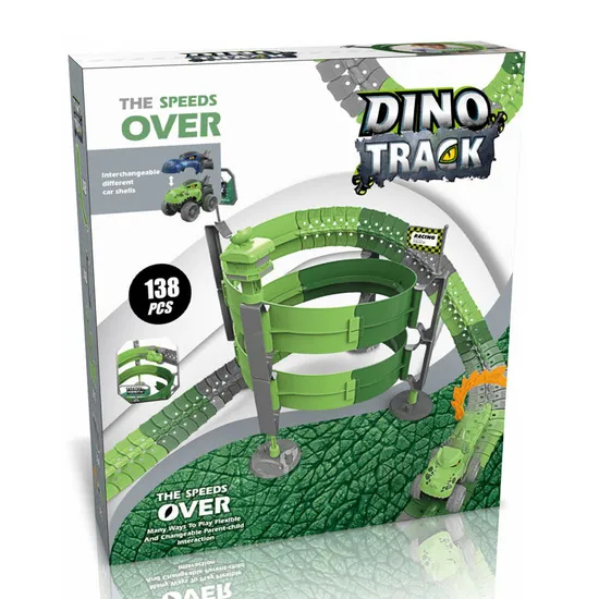 138PC New Arrivals Assembled Dinosaur Track Slot Electric Toys Boys Car Toy