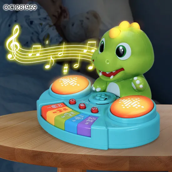 Wholesale Baby Learning Educational Musical Instrument Light up Plastic Animal Sound Electronic Cartoon Piano Keyboard Toy