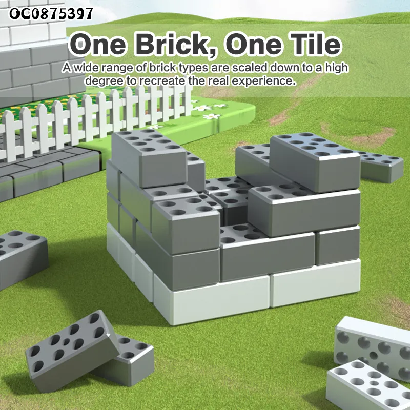 Wholesale Educational 3D Montessori House Building Blocks Model Toy for Kids