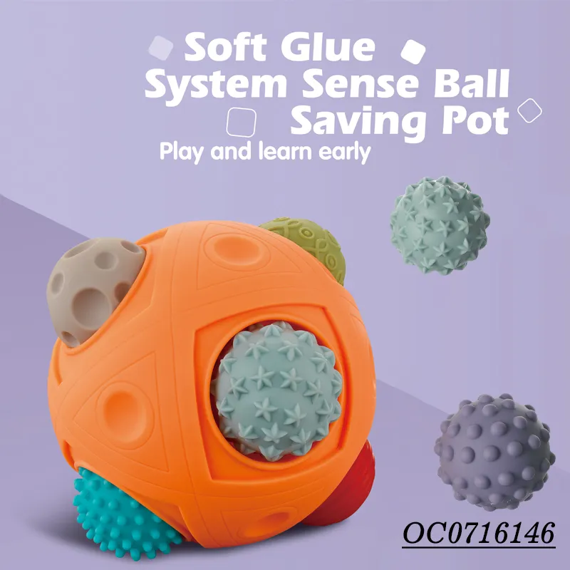 Wholesale Educational Kids Learning Sense Silicone Ball Montessori Sensory Baby Toy