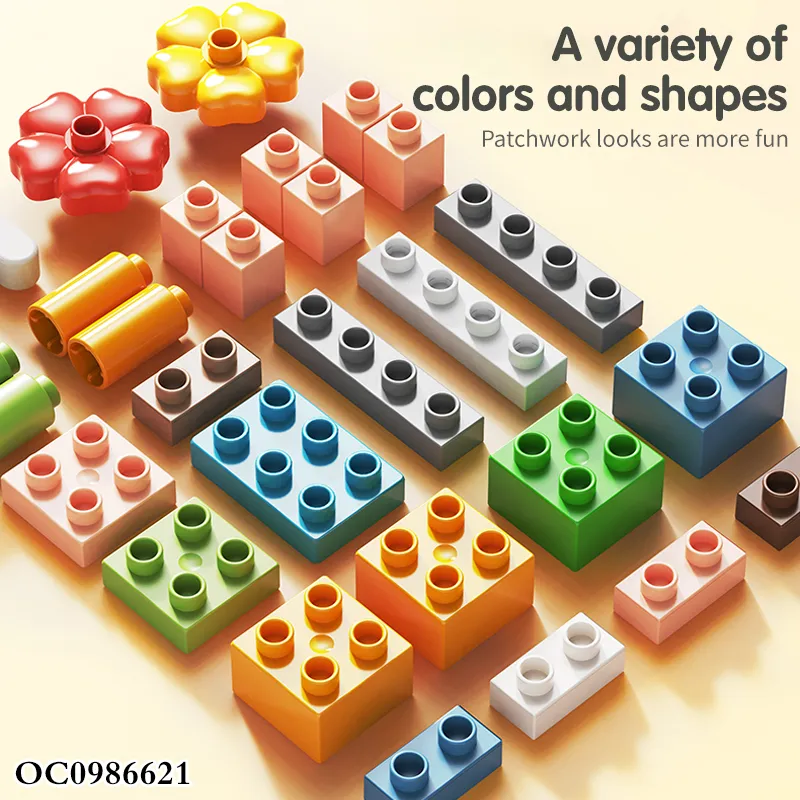 Wholesale Montessori Educational Plastic Popular DIY Building Block Set Toys