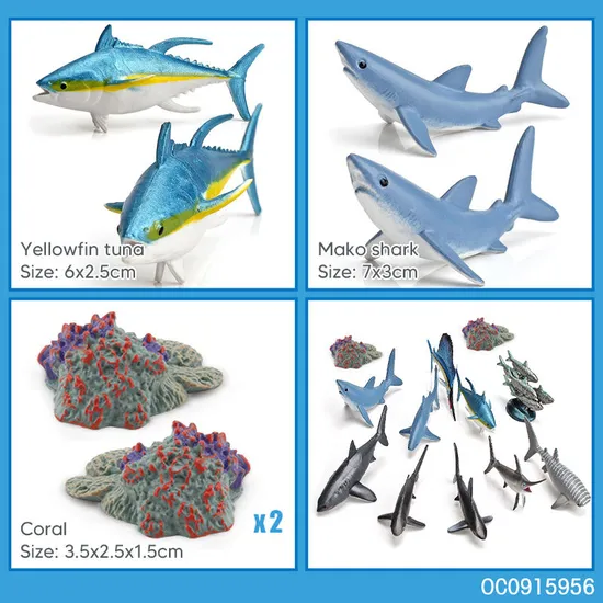Wholesale PVC Toy Custom Realistic Animal Plastic 3D Fish Model Toys for Children