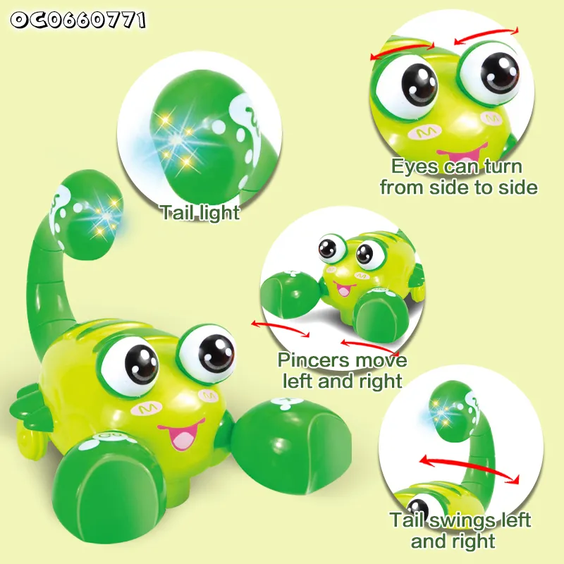 Wholesale Baby Battery Operated Sensory Musical Plastic New Arrival Walking Electric Animals Toys with Light