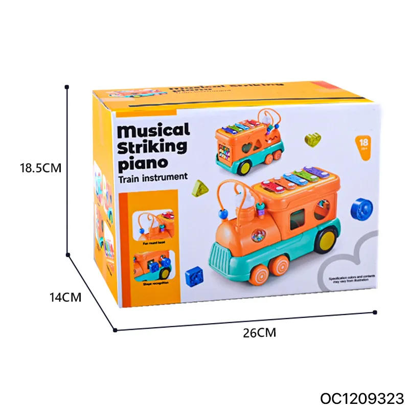 Wholesale Montessori Educational Educational Pounding Piano Cube Shape Matching Baby Toddler Musical Toy