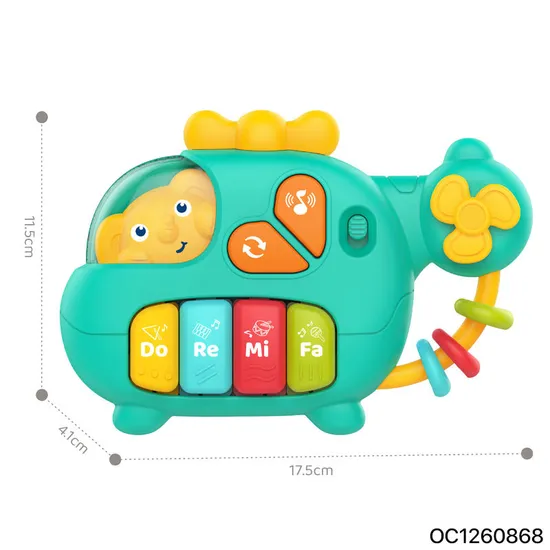 Wholesale Electronic Cartoon Battery Operated Happy Learning Piano Toys Kids with Light and Music