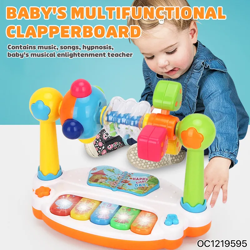 Wholesale Interactive Electronic Musical Keyboard Piano Baby Educational Hand Light Toys for Kids