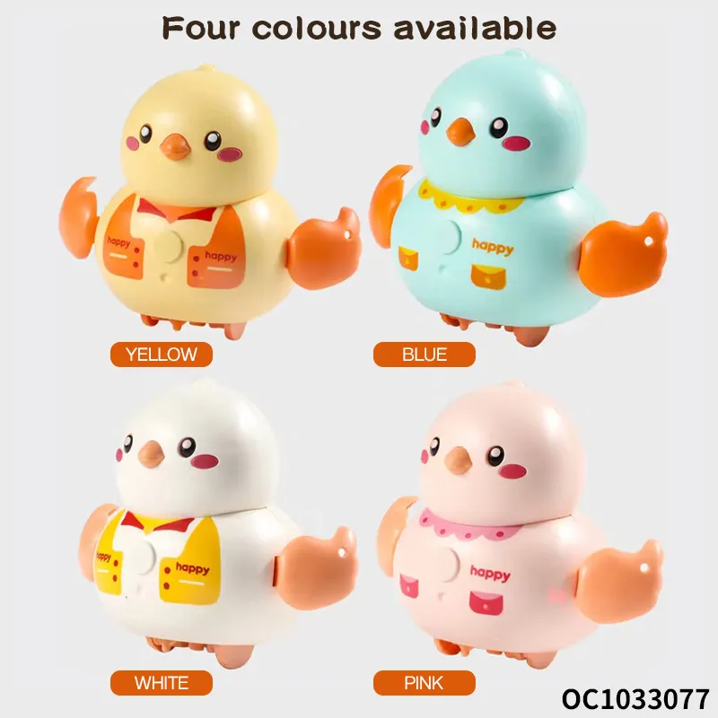 Wholesale Montessori Cartoon Animals Plastic Walking Yellow Baby Musical Sound Soothing Montessori Sensory Toys