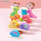 Cartoon Animals Stacking up Wooden Tower Blocks Balance Child Custom Board Game Toy with Dinosaur for Wholesale