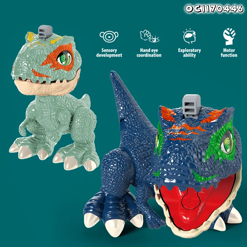 2in1 Mobile Phone Holder Press Button Cute Open Mouth Dinosaur Customizable Toys for Kids Children