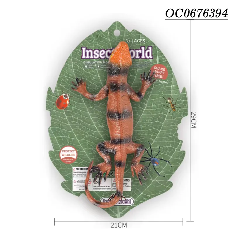 Wholesale Montessori Educational Animal Model Realistic Rubber Lizard Toys