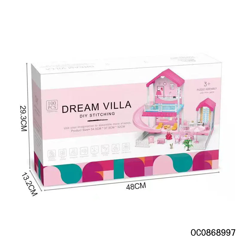 Wholesale Educational 44PCS DIY Plastic Building Block Toy for Girls