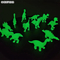 12 Pieces Chinese PVC Wild Animal Luminous Children Cheap Mini Dinosaur Figurines Models Toys Wholesale From China