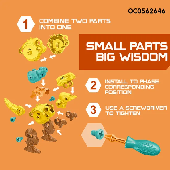 Stem Toys Educational Plastic Product Assembly Take Apart Dinosaur Toy