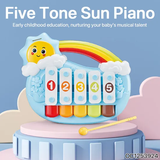 Wholesale Popular Electronic Baby Learning Educational 2 in 1 Xylophone and Piano Music Stand Toy