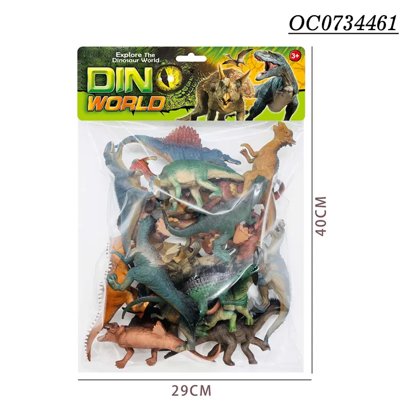 20 PCS Small OEM PVC Simulation Rubber Animals Dinosaur Toys for Sale