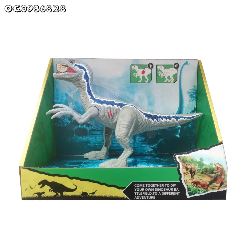 Baby Kids Battery Operated Realistic Animal Figures Dinosaur Model Moving and Walking Toy with Sound and Light for Wholesale