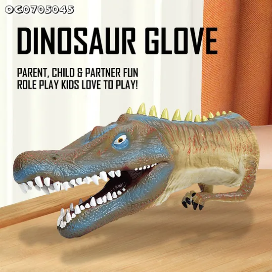 Wholesale Popular Realistic Rubber Doll Puppets Hand Set Animal Model Dinosaur Toy for Kids