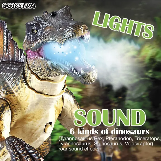 New Best Seller Kid Ankylosaurus Model Toys Simulation Walking RC Dinosaur Robot 2.4GHz Remote Easy Control Set Toy with Mist Action