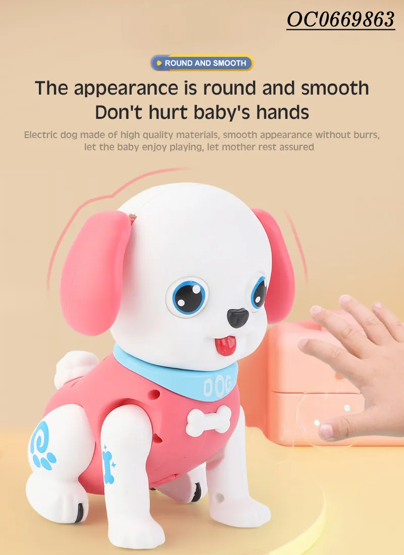Wholesale Electric Kids Light up Plastic Animal Cartoon Battery Operated Dogs Toy