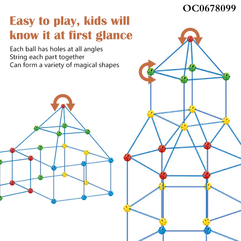 Wholesale Educational Montessori House Playhouse Children Construction Building Block Toy