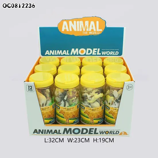 Wholesale Montessori Educational 16PCS Assorted Plastic Rubber Small Set of Children's Toy Farm Animal