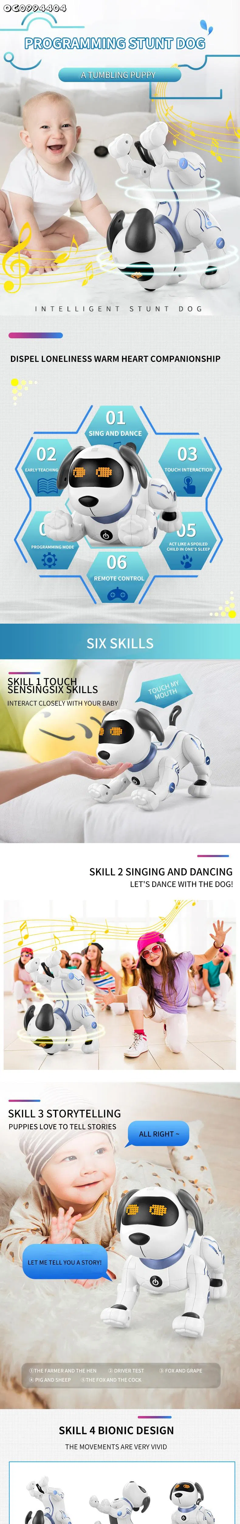 Wholesale Hot Selling Intelligent Smart Remote Control Dancing Electronic RC Pet Robot Toy Dog for Kids