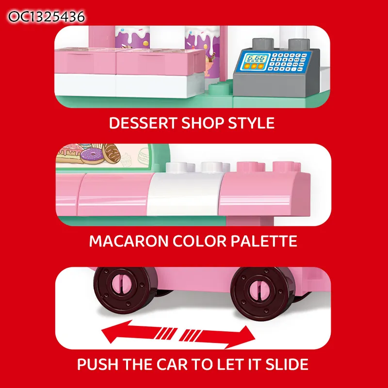 Wholesale Ice Cream Educational Learning Building Block Baby Brick Popular DIY Toys