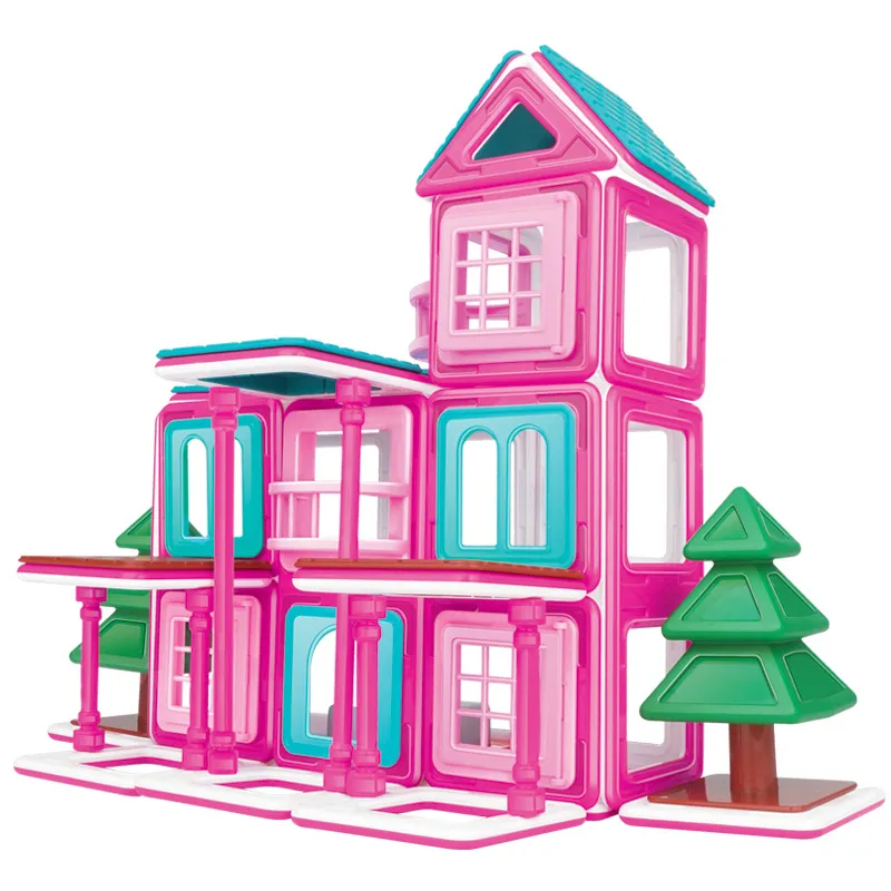 Wholesale Montessori Big Home House Building Blocks Magnetic Educational Toys for Kids