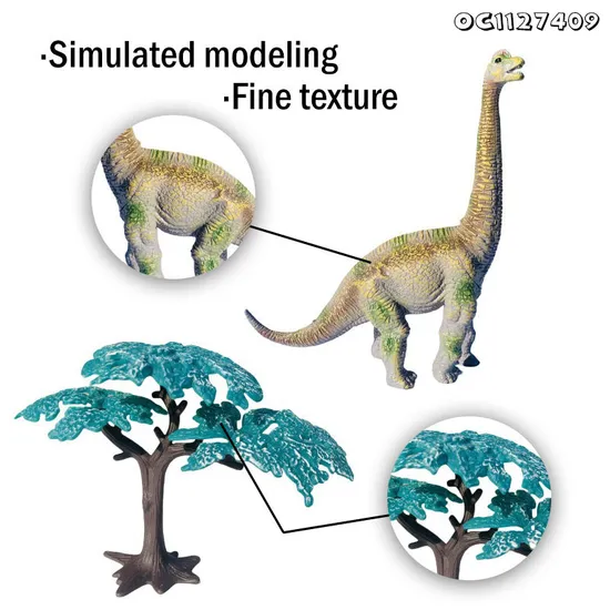 Jurassic Realistic Dinosaur PVC Toy Customization Fiqure Manufacturers Long Neck Small Dinosaur 3D Model Kit Toy for Wholesale