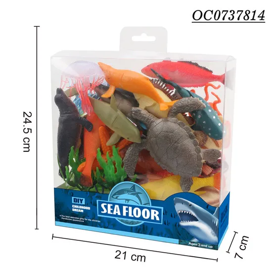 Wholesale Montessori Educational Popular Silicone Rubber Sea Animals Models Toys for Kids