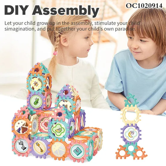Wholesale Montessori 98PCS Educational Cute Large Bricks House Baby Building Block Toys