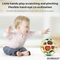 Hand Eye Coordination Shake Rattle Drum Baby Hand Grabbing Toy Felt Balls Baby Stress Ball Toy
