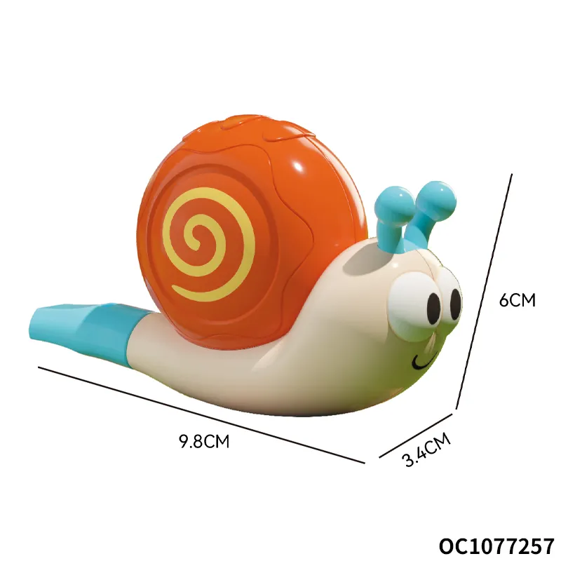 Wholesale Popular Cartoon Snail Animal Shaped Montessori Mini Plastic Music Toy
