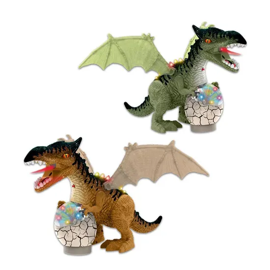 LED Lighted up Electrical Classic Plastic Dinosaur Toy Dinosaurs Model Jurassic with Wings Toy