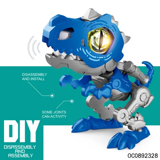 Kids Take Apart Mechanical Dinosaur Educational Toys with Light and Sound