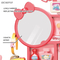 Wholesale DIY Fashion Cosmetic Make up Set Plastic Toy Girls Pretend Beauty Dressing Table Toy with Mirror and Lighting