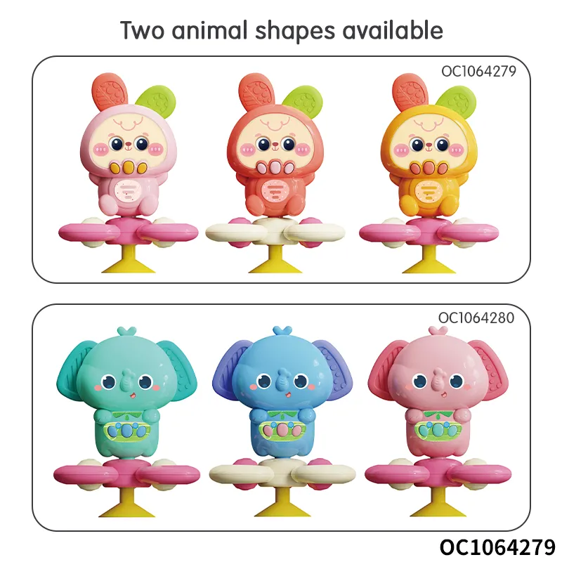Wholesale Silicone New Born Ring Baby Teether Rabbit Educational Toys with Music
