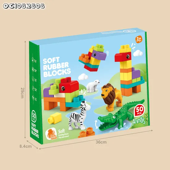 Wholesale Educational Children's Building Block Animal Models Baby Sensory Creative Play Toy Sets for Kids