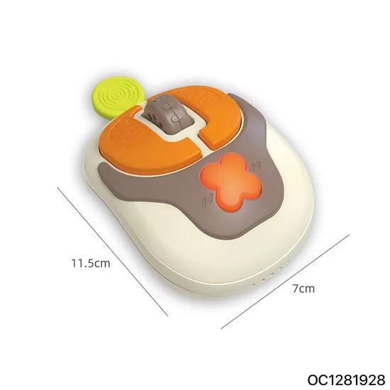 Toddler Toys Early Educational Simulation Mouse Electronic Baby Rattle Plastic Toy 6 to 12 Months with Light and Music Wholesale