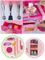 Wholesale Girls Gift Pretend Children's Plastic Mini Pink Kitchen Cabinet Tool Play Toy with Music for Girls