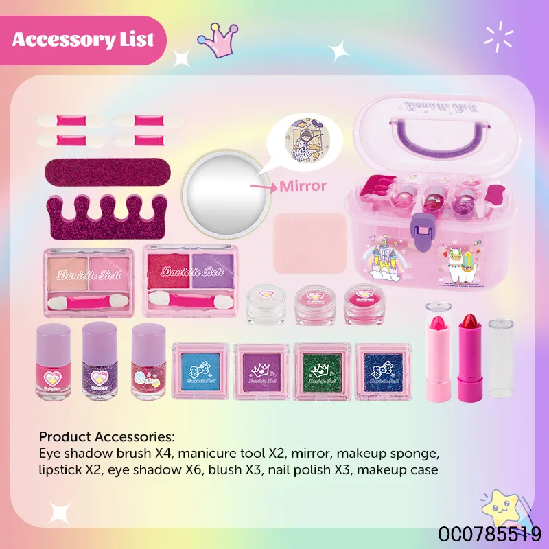 Wholesale Kids Portable Fashion Beauty Makeup Nail Polish Make up Toy for Girls