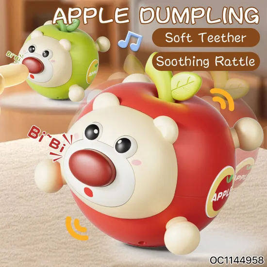 Wholesale Montessori Baby Toyplastic Cartoon Music Animal Sensory Baby Rattles Teether Toy