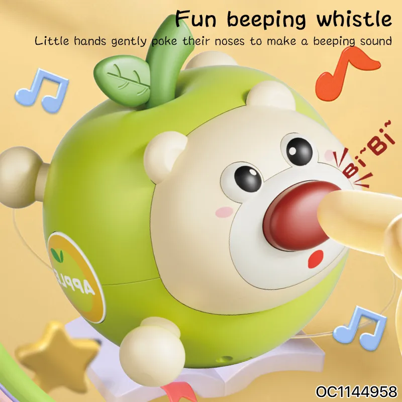 Wholesale Montessori Baby Toyplastic Cartoon Music Animal Sensory Baby Rattles Teether Toy